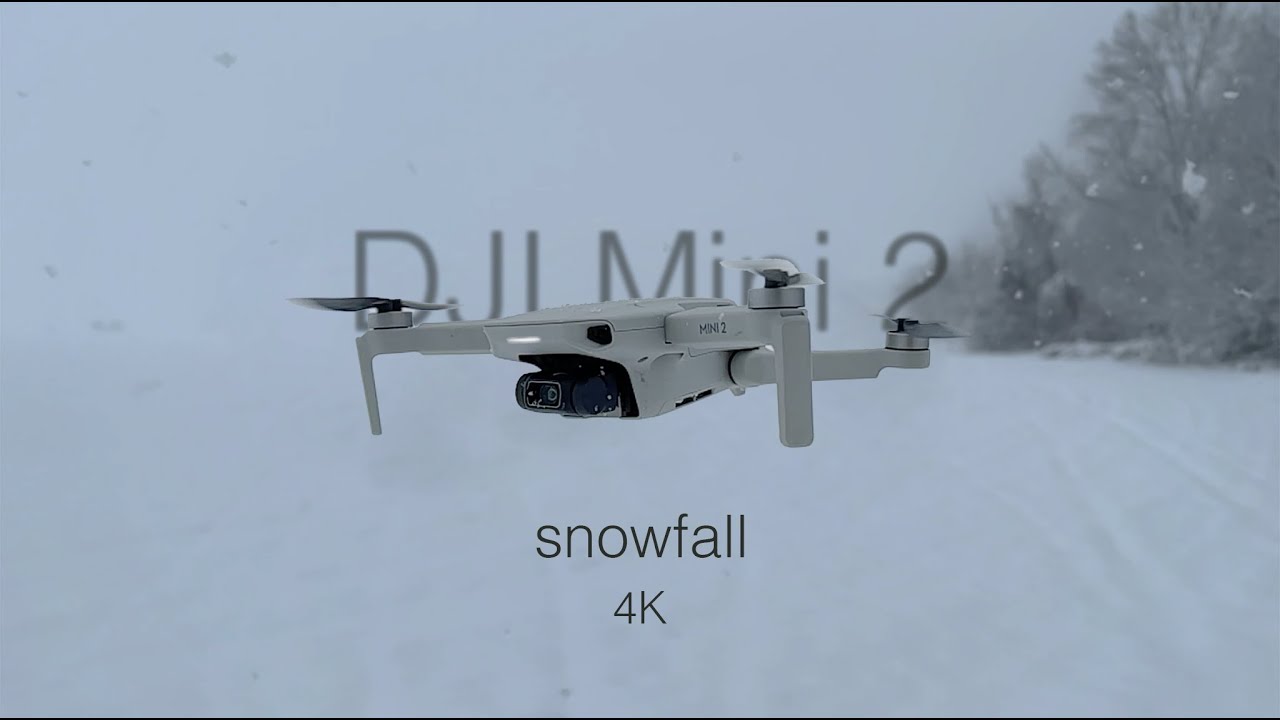 Chasing snow with DJI Mini 2 [0&deg;C]