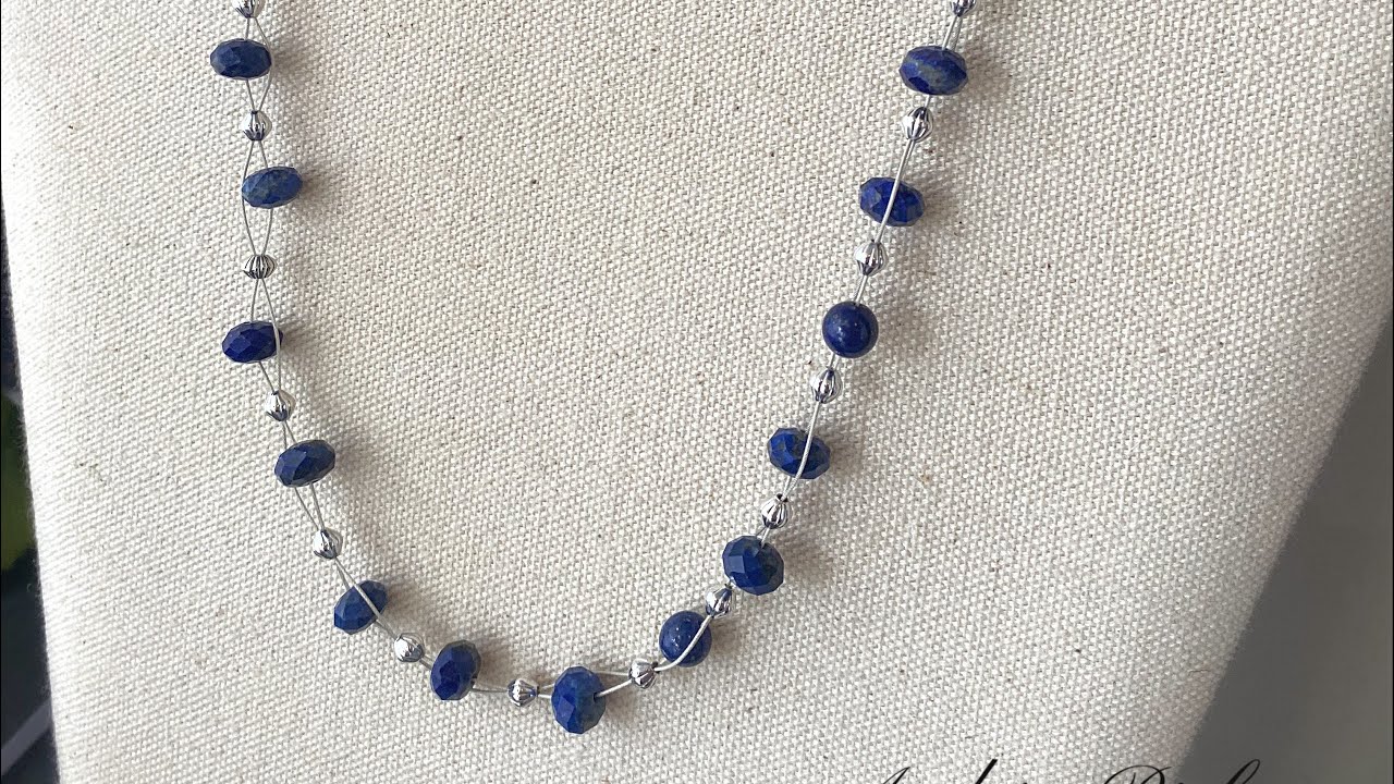How to make a floating necklace and use clamshell bead tip closure