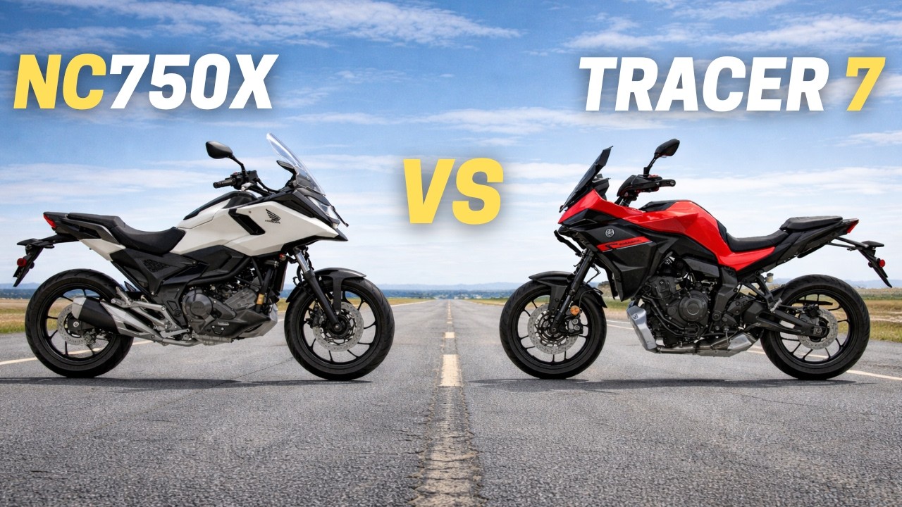 Honda NC750X 2026 года против Yamaha Tracer 7 2026 года: какой универсальный мотоцикл среднего кл...