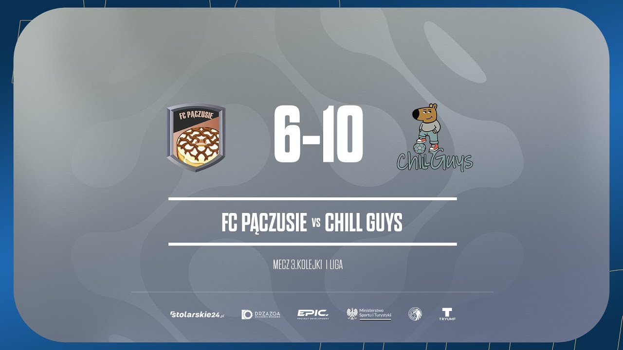 Skrót | FC PĄCZUSIE - CHILL GUYS 6:10 | PRO LIGA, Sezon Zima 2026 - 22.01.2026