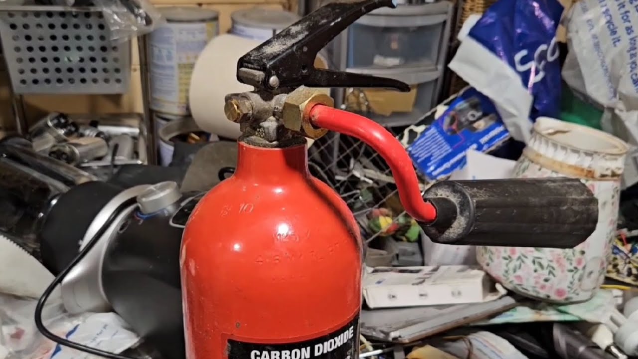 Scrapping out a CO2 fire extinguisher