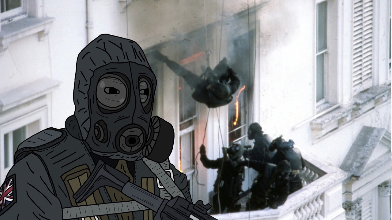 London Calling but you're in the SAS raiding the Iranian Embassy