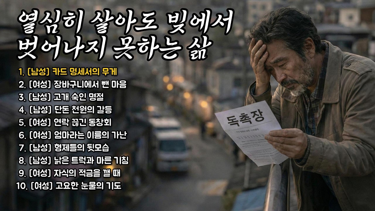 [5060 샌드위치 세대의 고백] 빚과 눈물로 쓴 인생 노래🎤, 열심히 사는데도 빚에서 벗어나지 못하는 삶에 공감되는 노래
