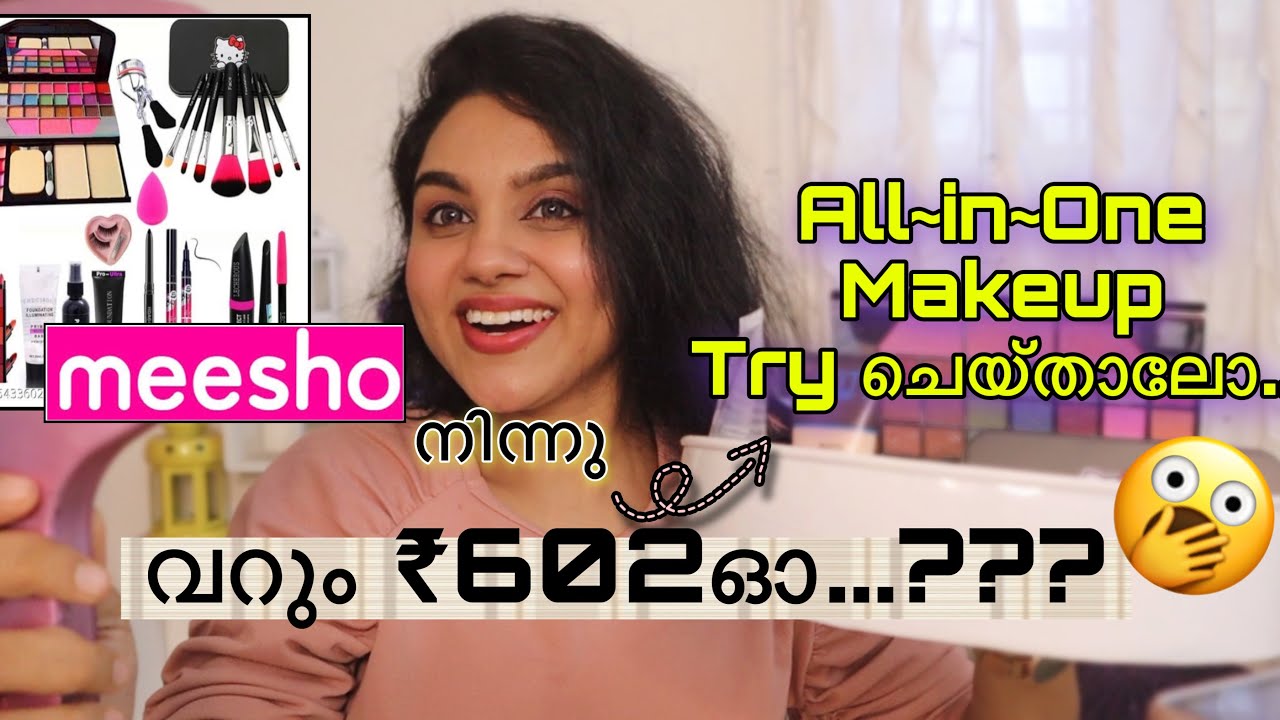 Trying MEESHO All-in-One Makeup Kit ~ 11 Products just for ₹602😱 / PurPle KohL Megha