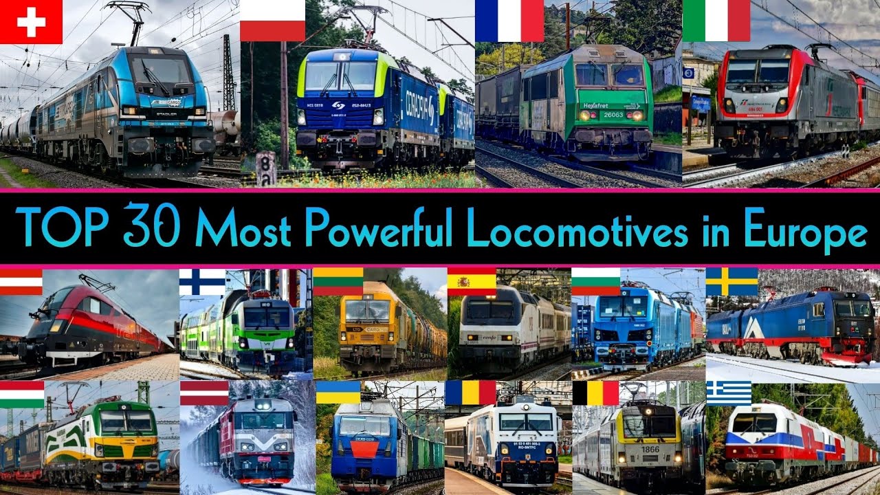 TOP 30 MOST POWERFUL LOCOMOTIVE IN EUROPE 2025 || European Countries Most Powerful Locomotives