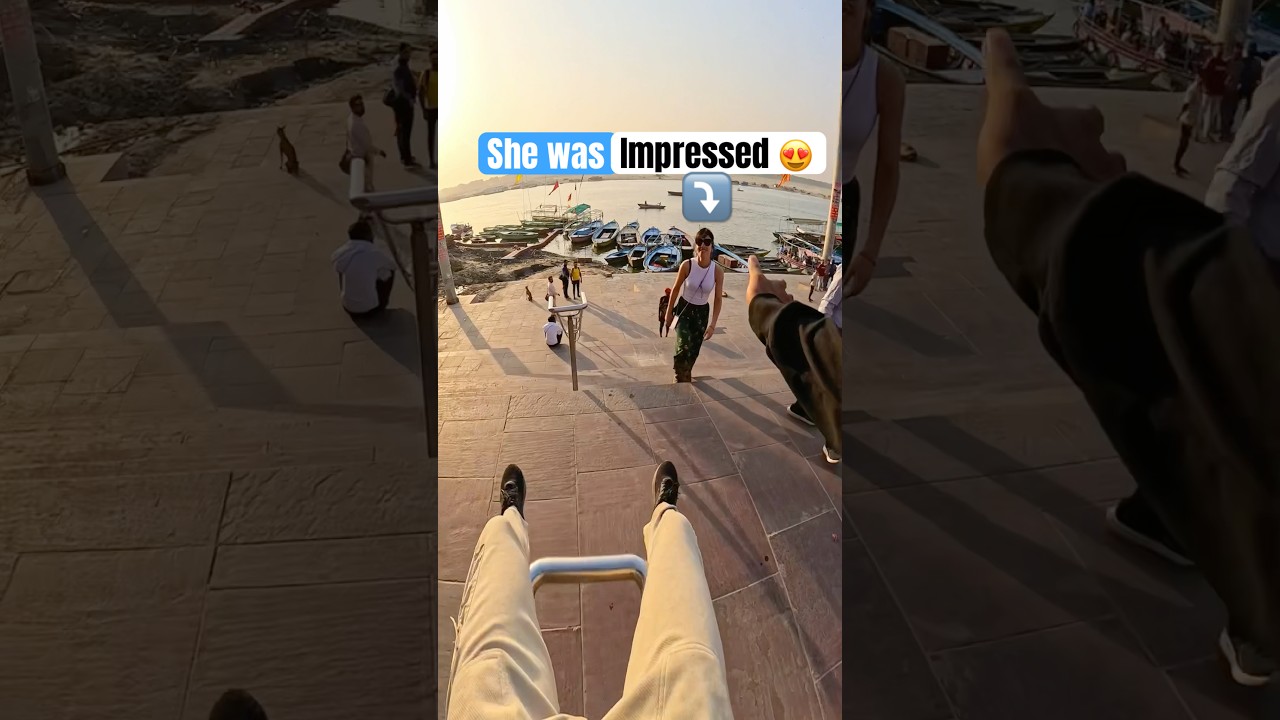 She was impressed 😍 #sliding #parkour #reactionvideo #funny #shorts