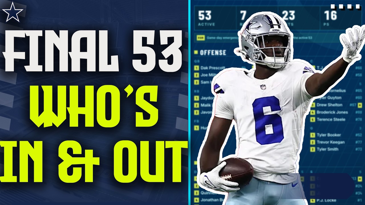 What the Cowboys Initial 53 Man Roster Tells Us, More Moves Coming