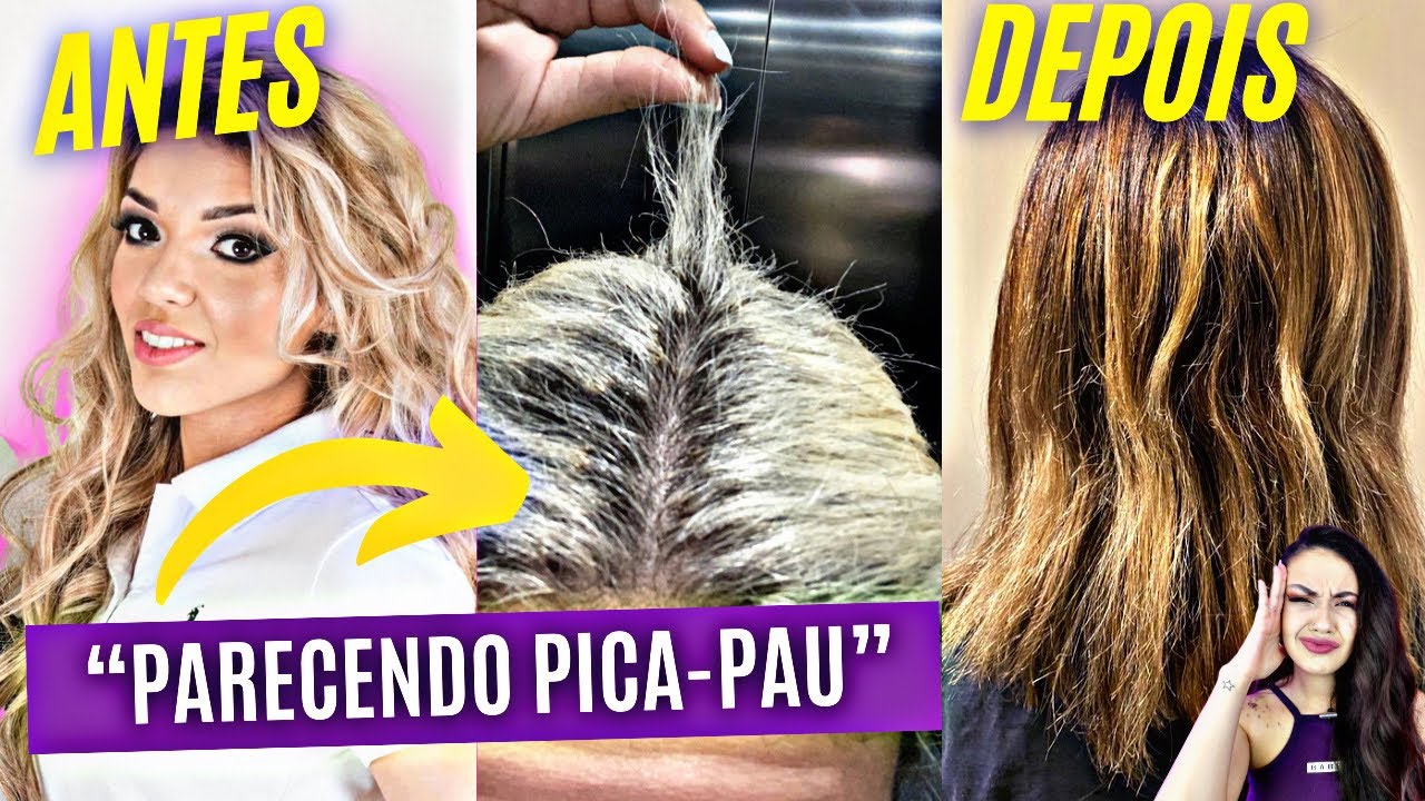 LOIRO DESTRUÍDO: PAGOU CABELEIREIRA RUIM E SE DEU MAL! CORTE QUÍMICO NA RAIZ 😭