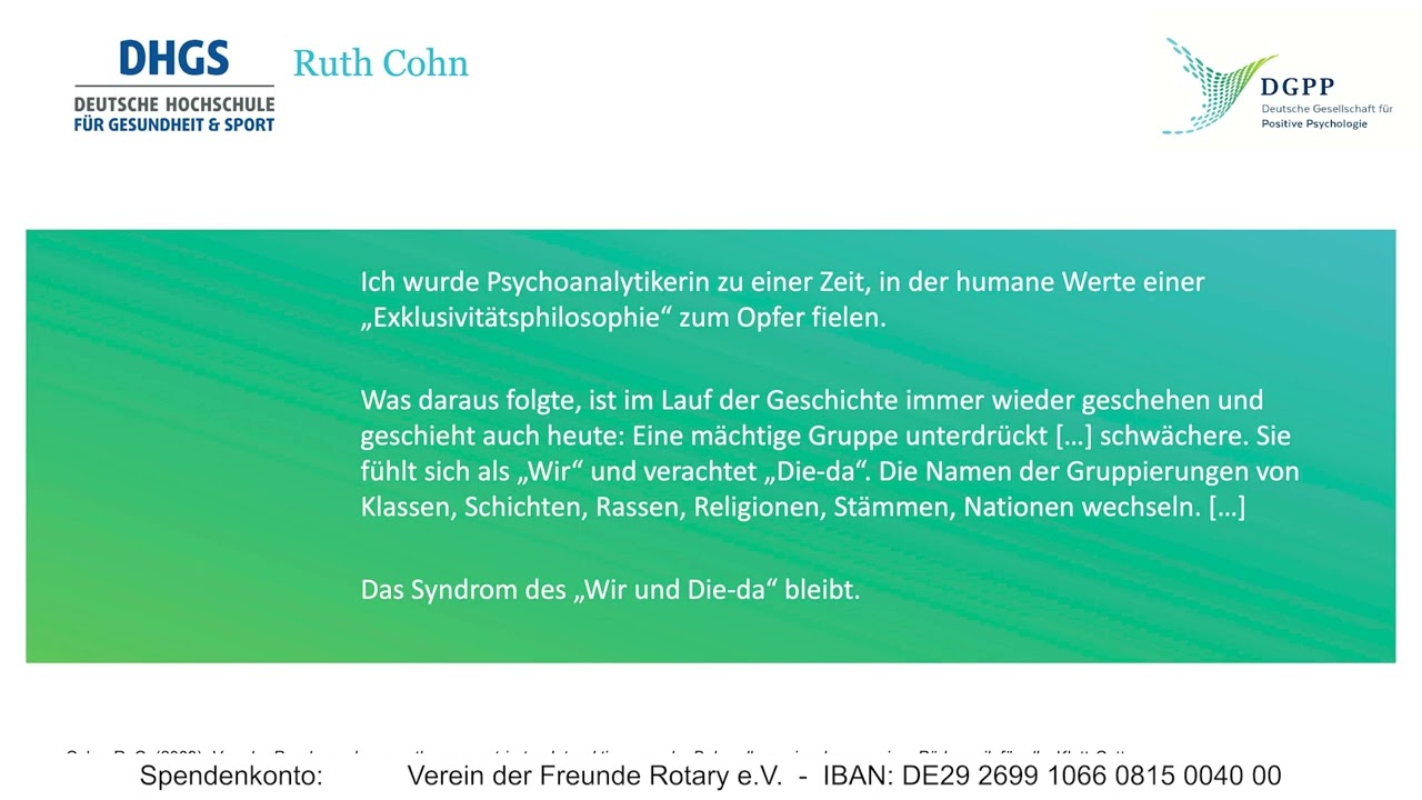 Glück und erfülltes Leben: Vortrag Prof. Dr. Judith Mangelsdorf