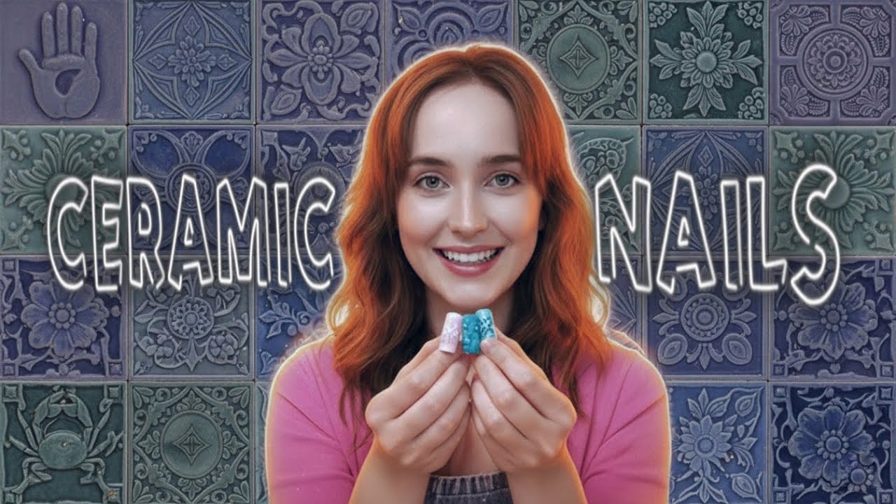 НОВЫЙ ТРЕНД КЕРАМИЧЕСКИЕ НОГТИ | корейский дизайн | ceramic tile nails 