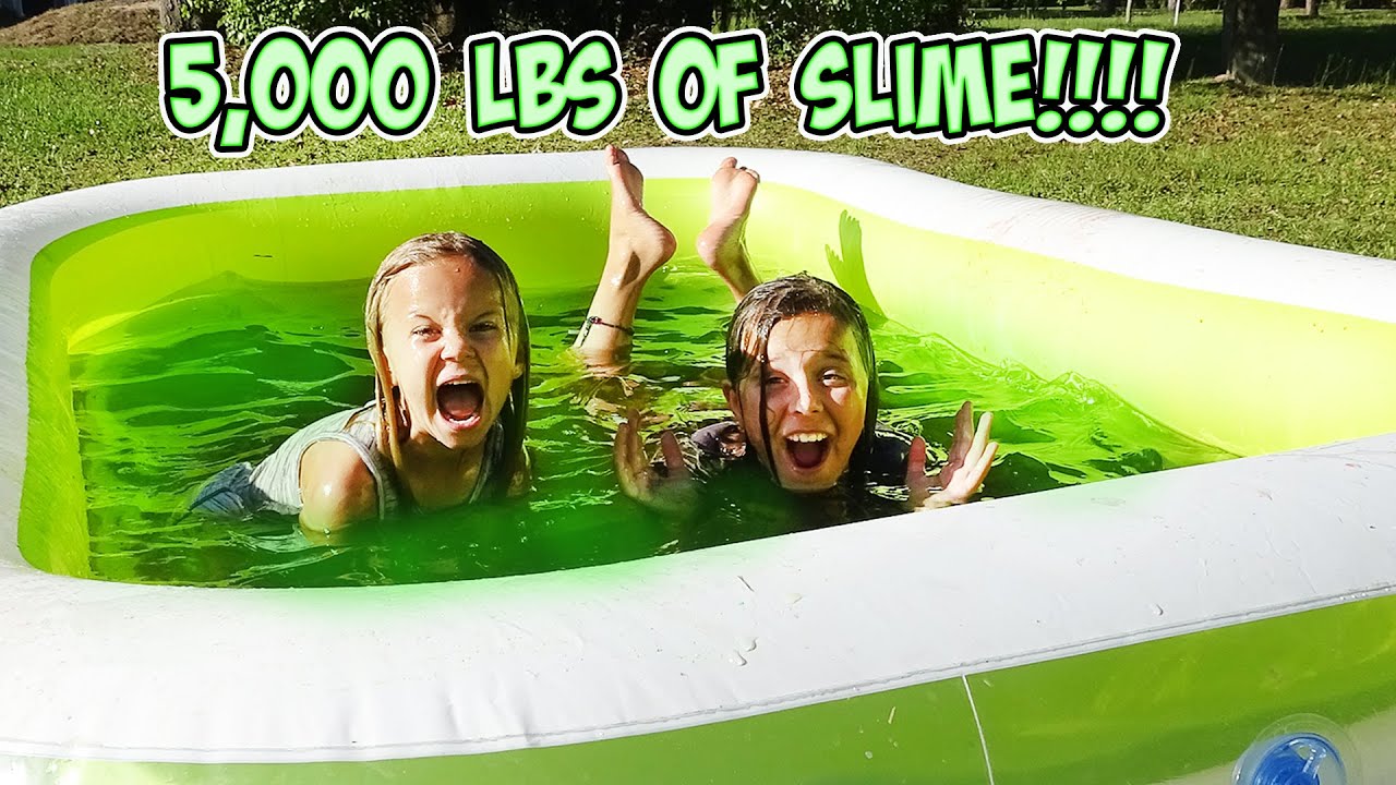 I PUT 5000 LBS OF SLIME IN A PoOL!!