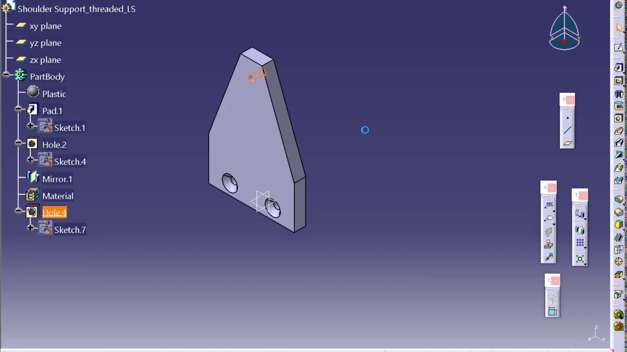 Threads, fasteners and threaded feature in CATIA