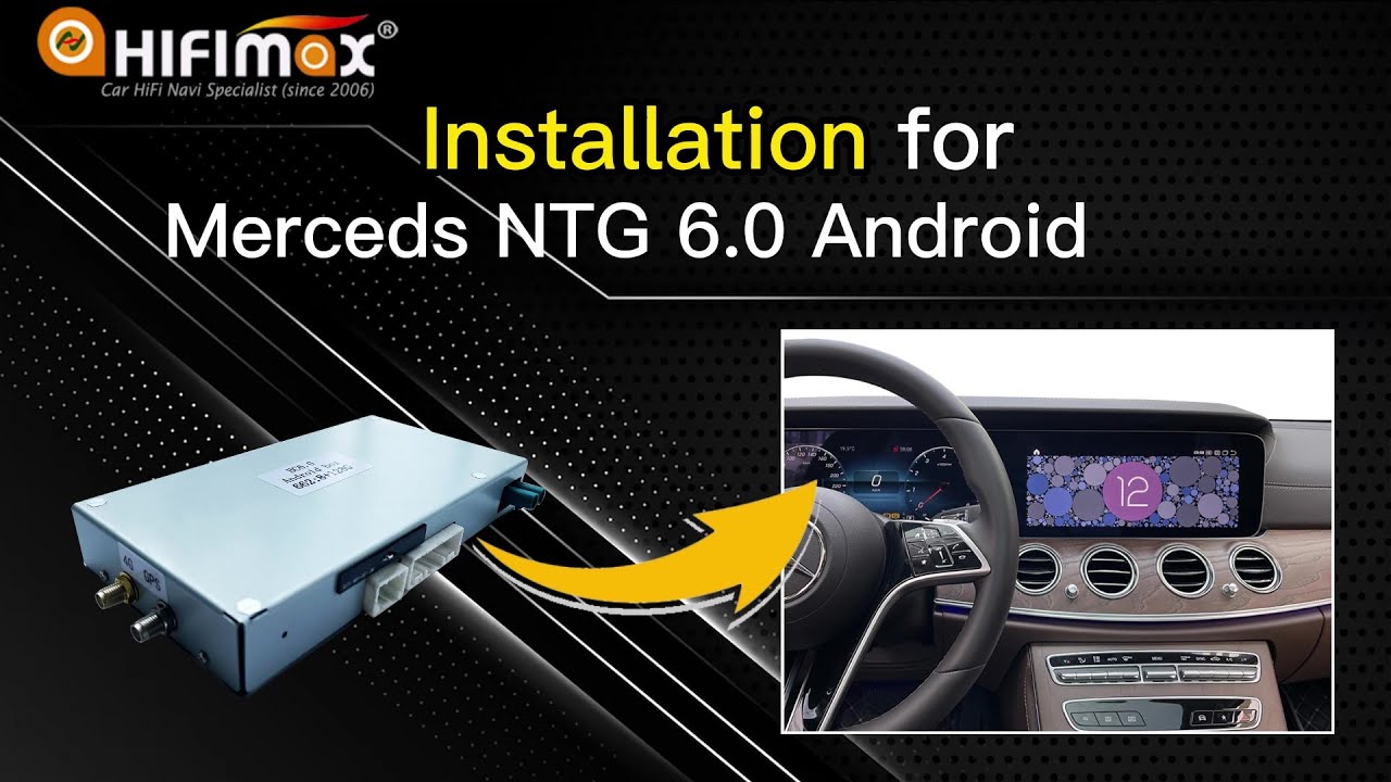 Installation demo Mercedes Benz NTG 6.0 Android 12 GPS Carplay Box GLE GLS CLS GT E- class 2020-2023