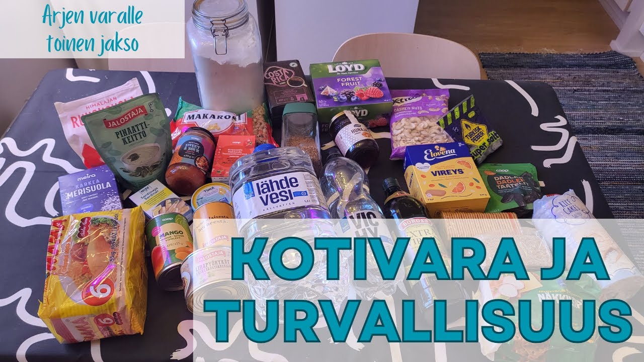 Kotivara ja turvallisuus - mitä ruokakaapista tulisi löytyä?