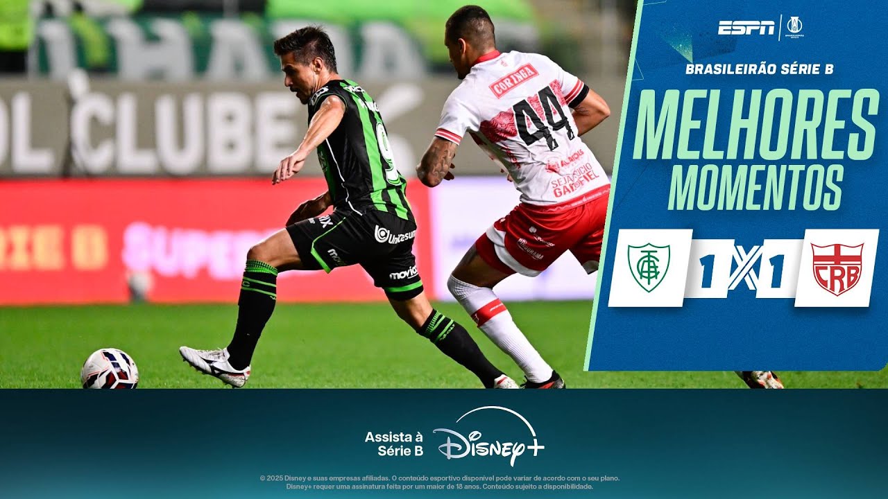 AMÉRICA-MG E CRB EMPATAM NA ARENA INDEPENDÊNCIA PELA SÉRIE B | MELHORES MOMENTOS