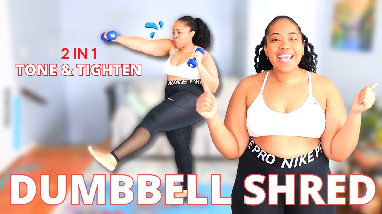 BEGINNER 25 Minute Full Body Dumbbell Shred Workout for Toning & Strength Training