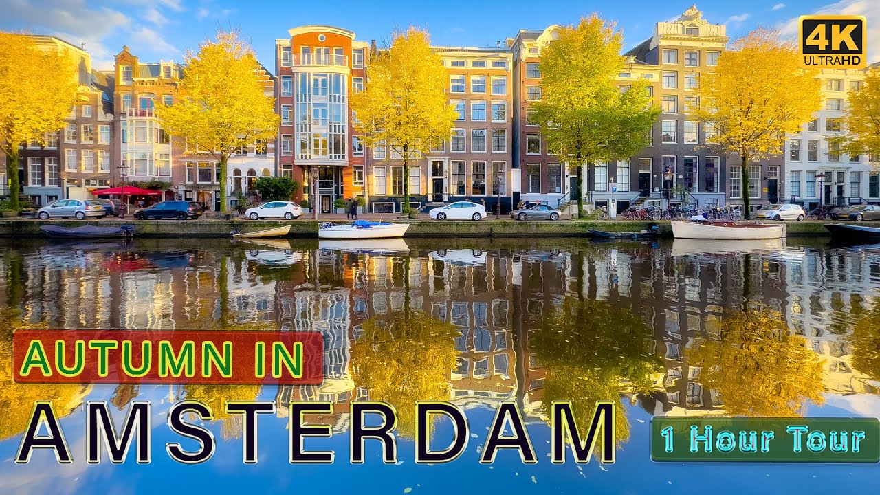 Autumn in Amsterdam - 4K Tour -1 hour Tour