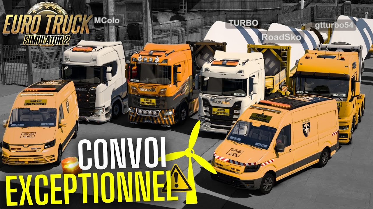 CONVOI EXCEPTIONNEL avec BBModdings (🚨 Véhicules Pilotes et Pales d'éoliennes 32m de long ⚠️)