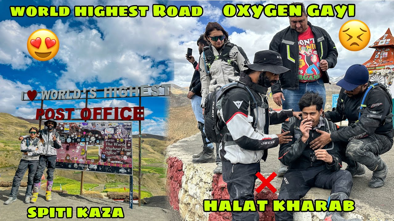 World's Highest pass par apna bhai behosh 😣 Oxygen ki kami 😫 Galti to nahi kardi Spiti aa kr ❌