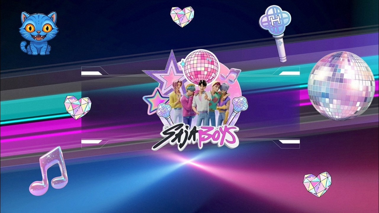 KPop Demon Hunters Saja Boys Stickers Book DIY 🎨📒