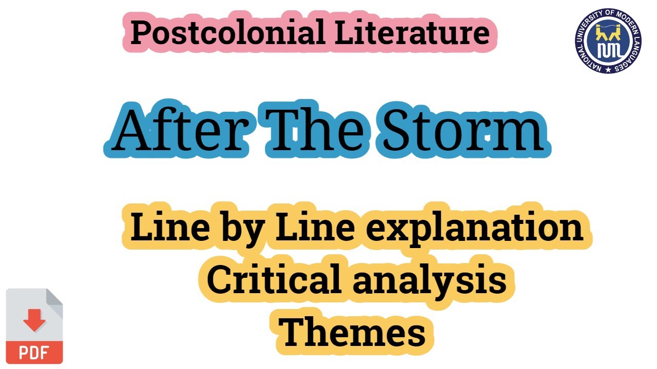 After the Storm by Derek Walcott