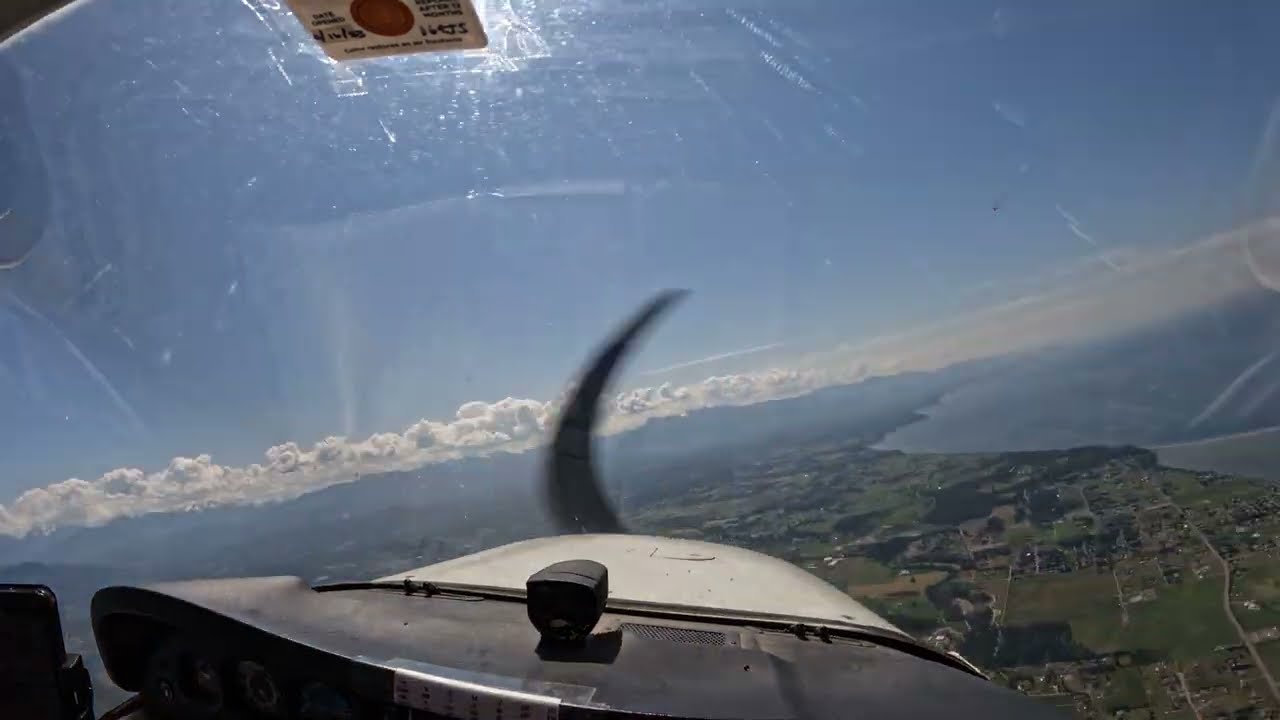 Cessna 172 time lapse of flight training over Sequim WA Olympic Peninsula #aviation #pilot #flying✈️