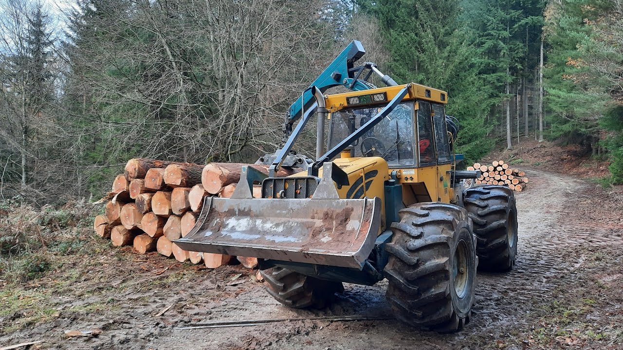 Débusqueur HSM 904/ Débardage Douglas/ Skidder/Holzrücken