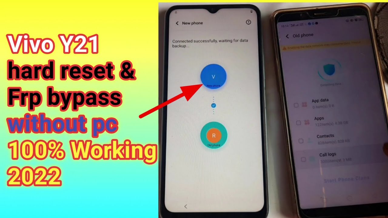 Vivo Y21 hard reset & Frp bypass without pc l New Trick 2022 l Vivo V2110/2111 Google Account Remove