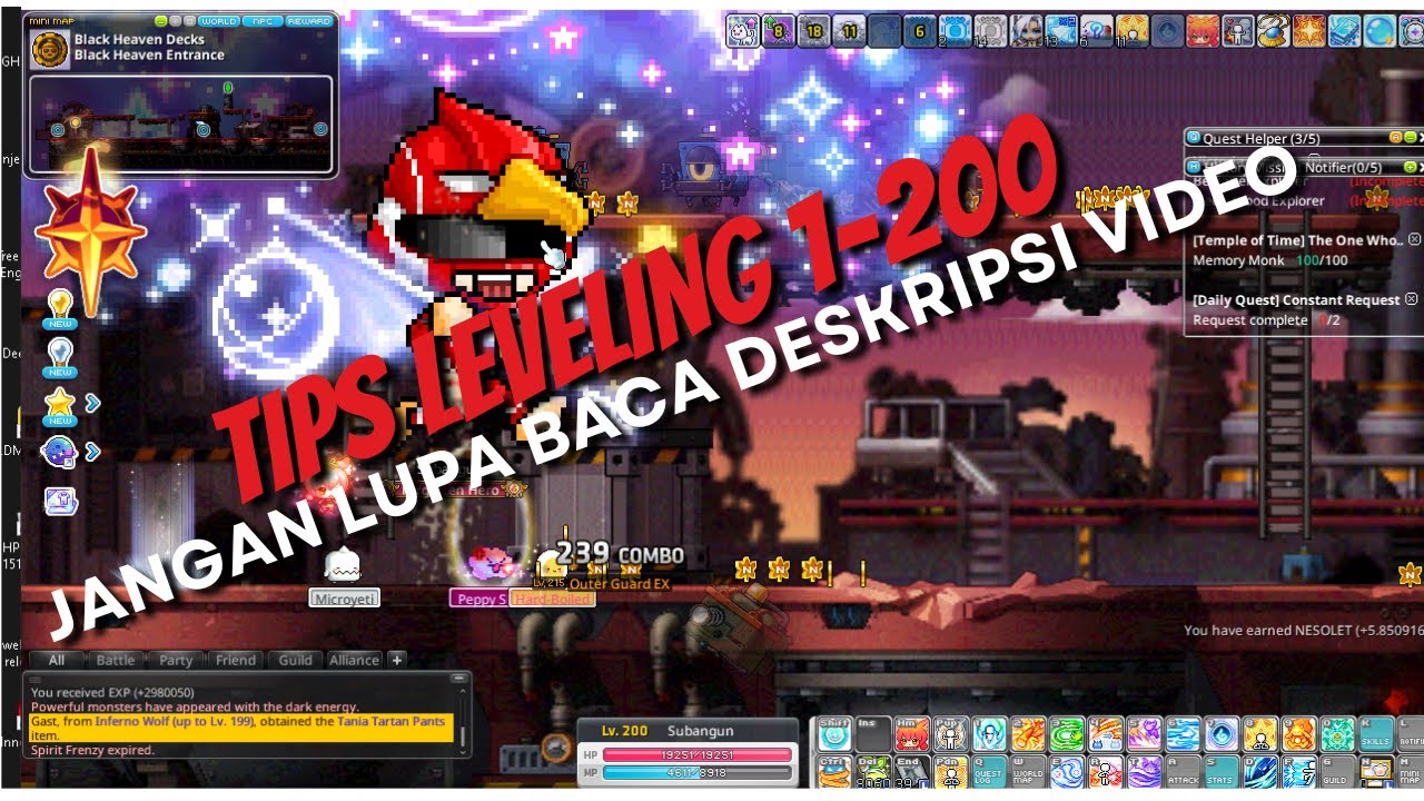 Maplestory N | Tips leveling 1-200 bang!!!!!!