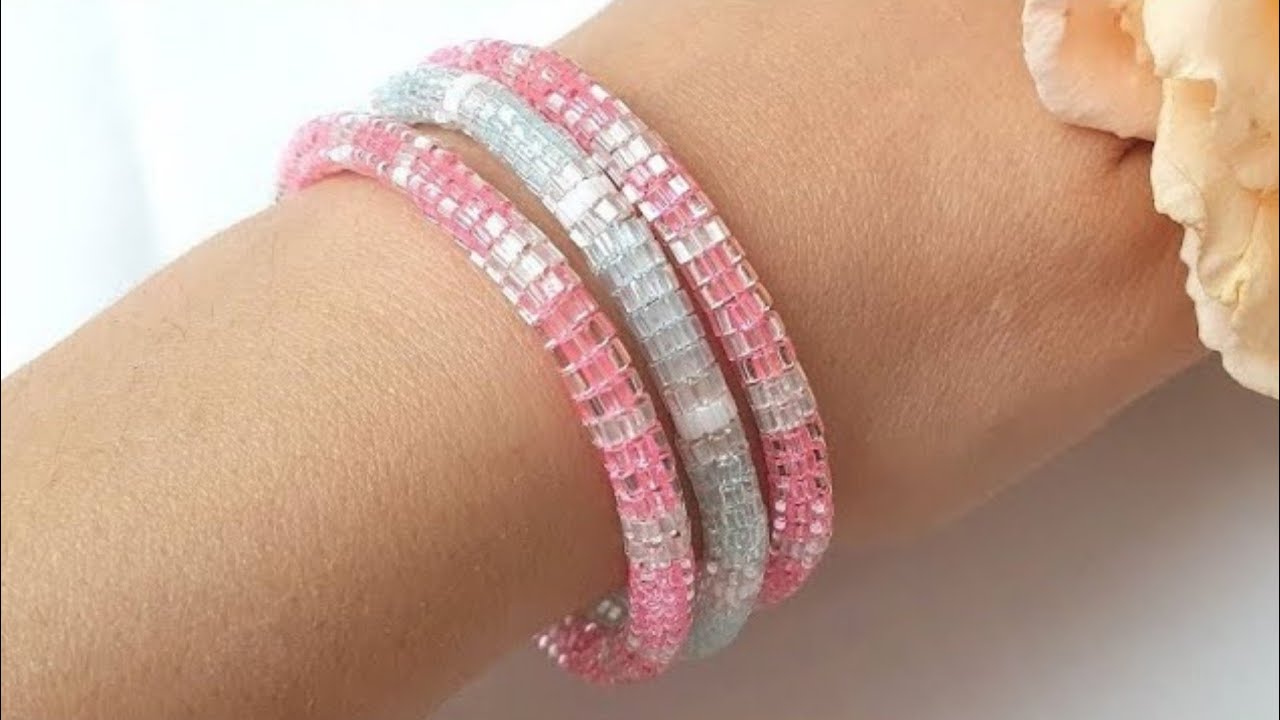 Браслет из бисера/Браслет своими руками/Браслет ндебеле/DIY bracelet/Herringbone bracelet