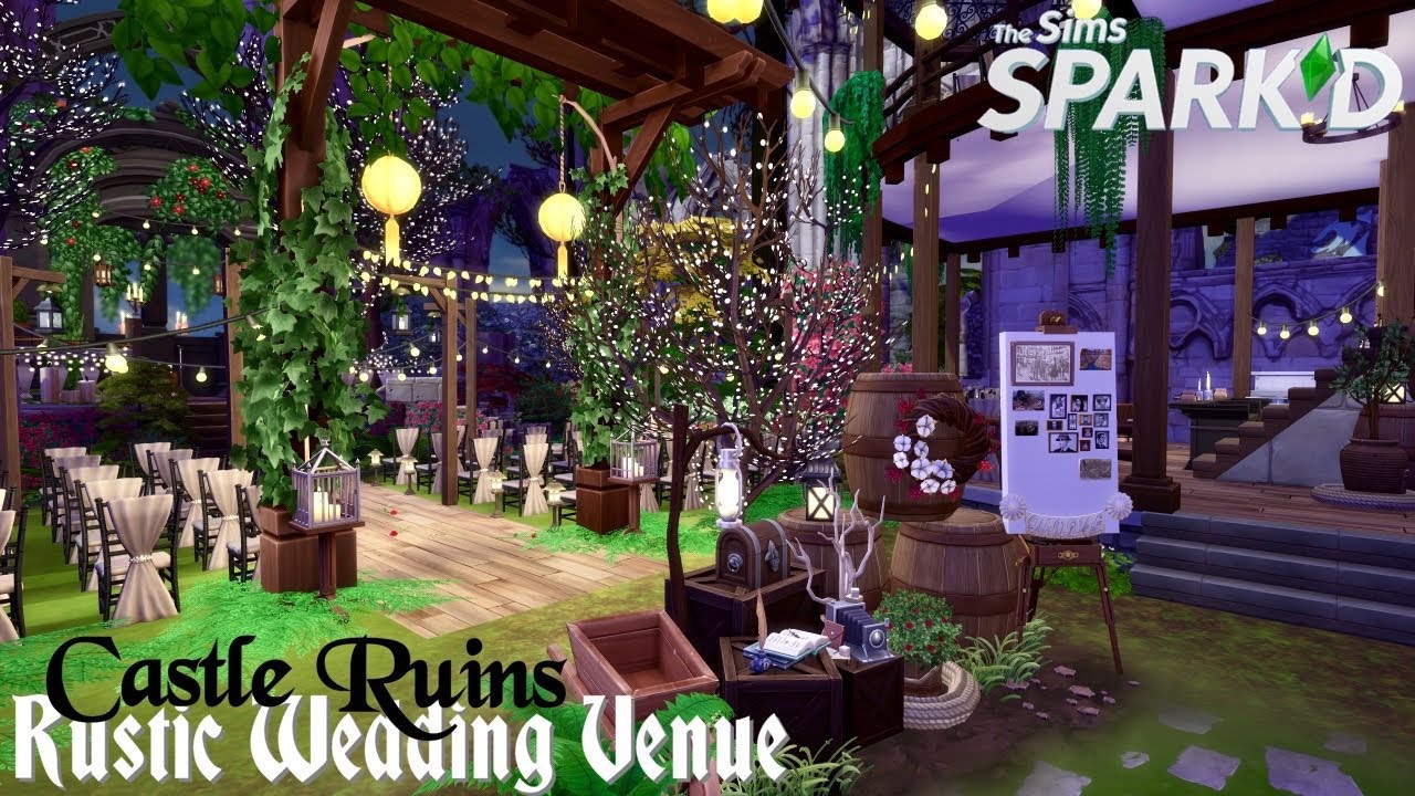 Castle Ruins Rustic Wedding Venue | Spark’d Challenge | STOP MOTION BUILD | NO CC | THE SIMS 4