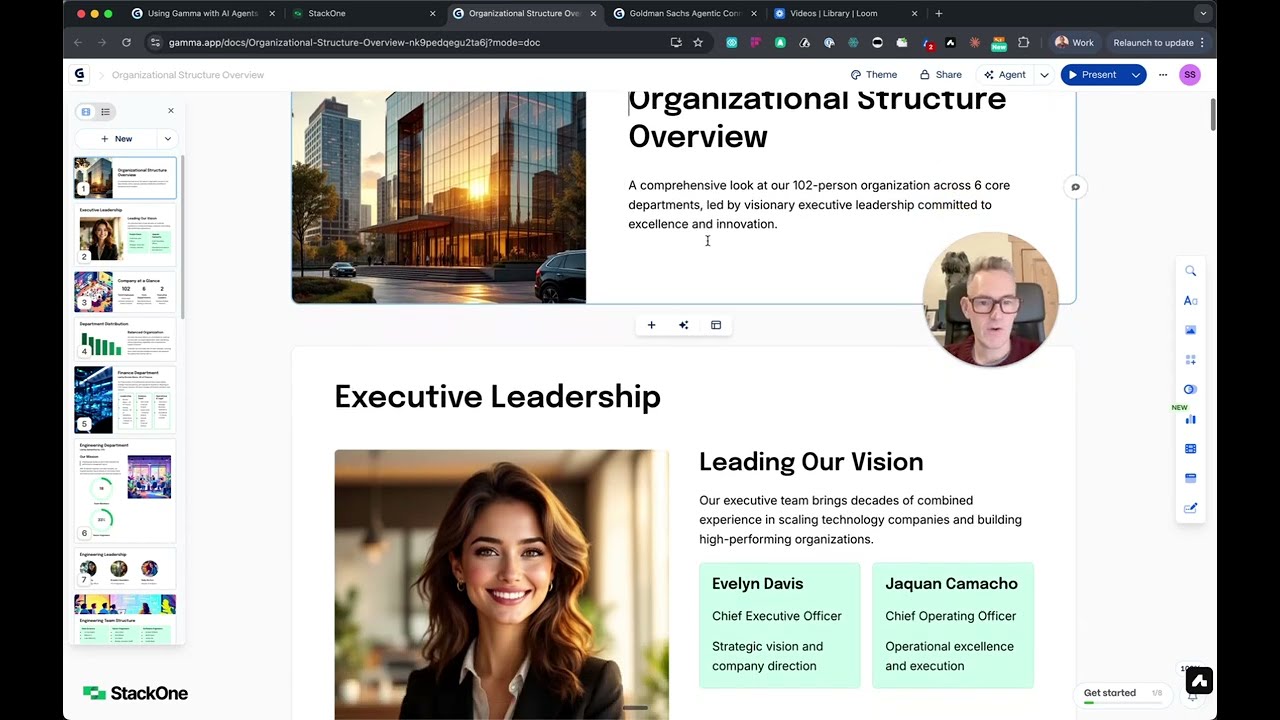 Sales Rep Builds Gamma Presentation Fetching Company Data in 3 Minutes