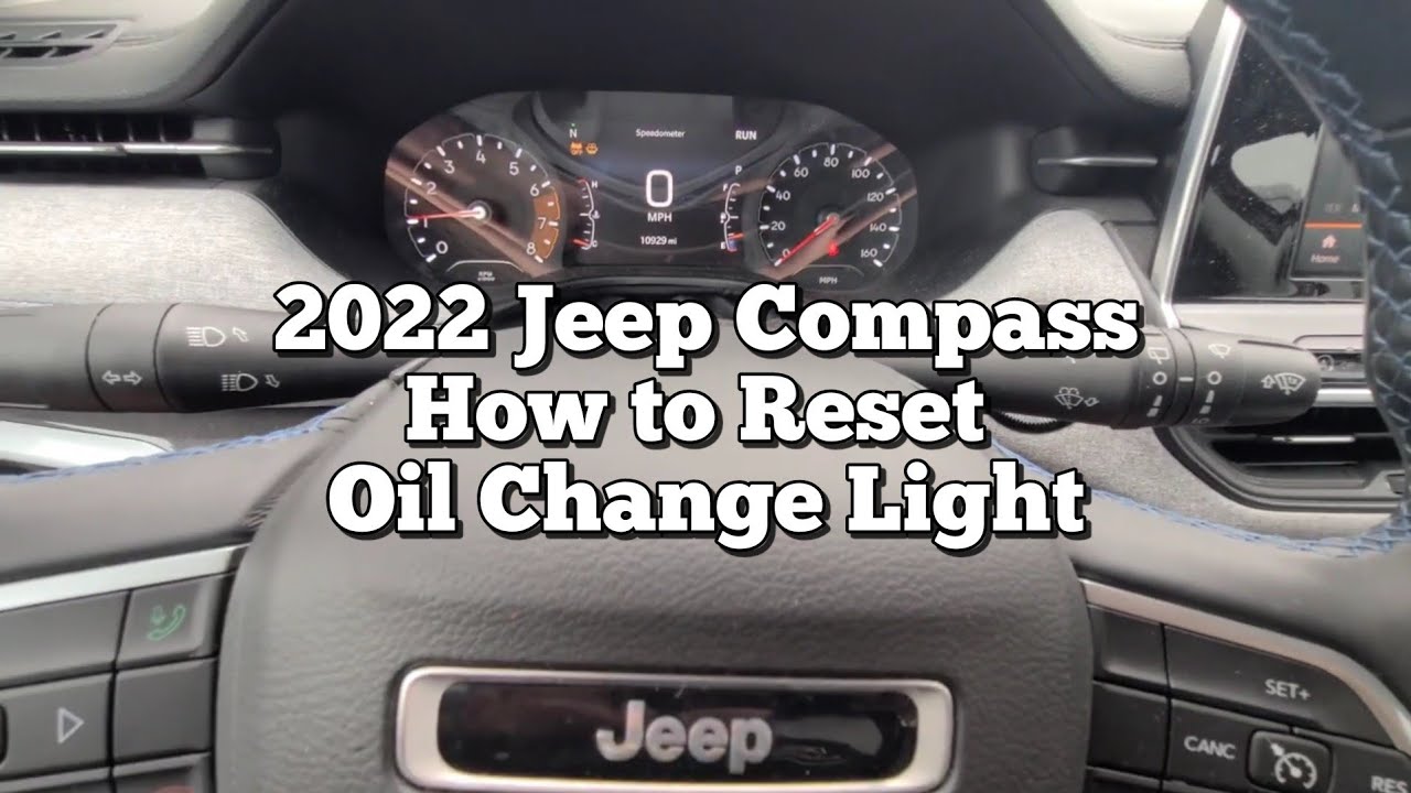 How to reset Oil Life Reminder 2022 Jeep Compass