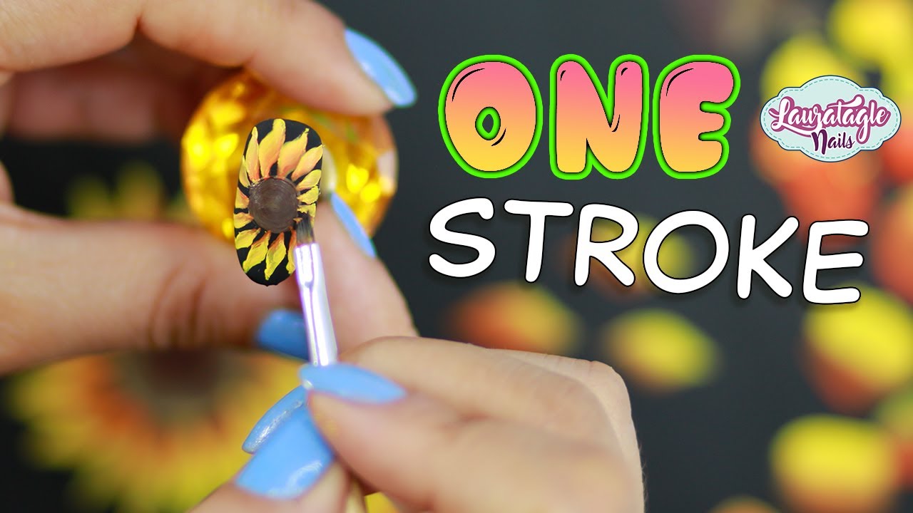 TRAZOS ONE STROKE PARA FLOR GIRASOL