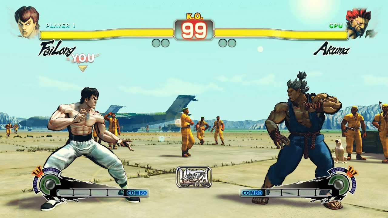 Feilong vs Akuma (Hardest AI) - Ultra Street Fighter IV.
