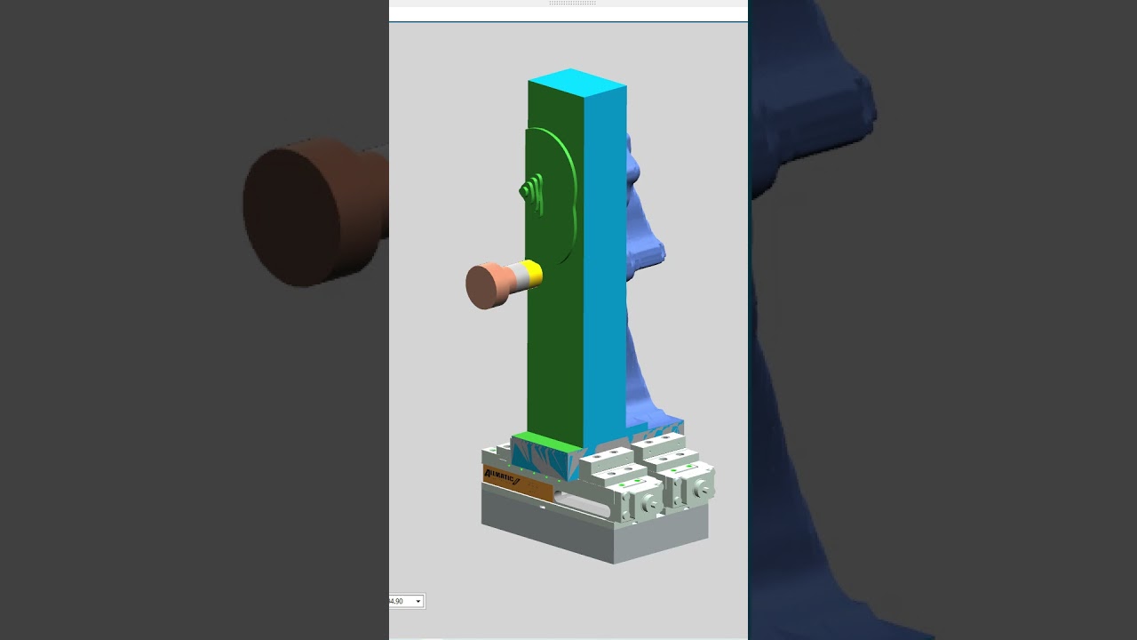 Siemens NX Fitness modell 5ax marás