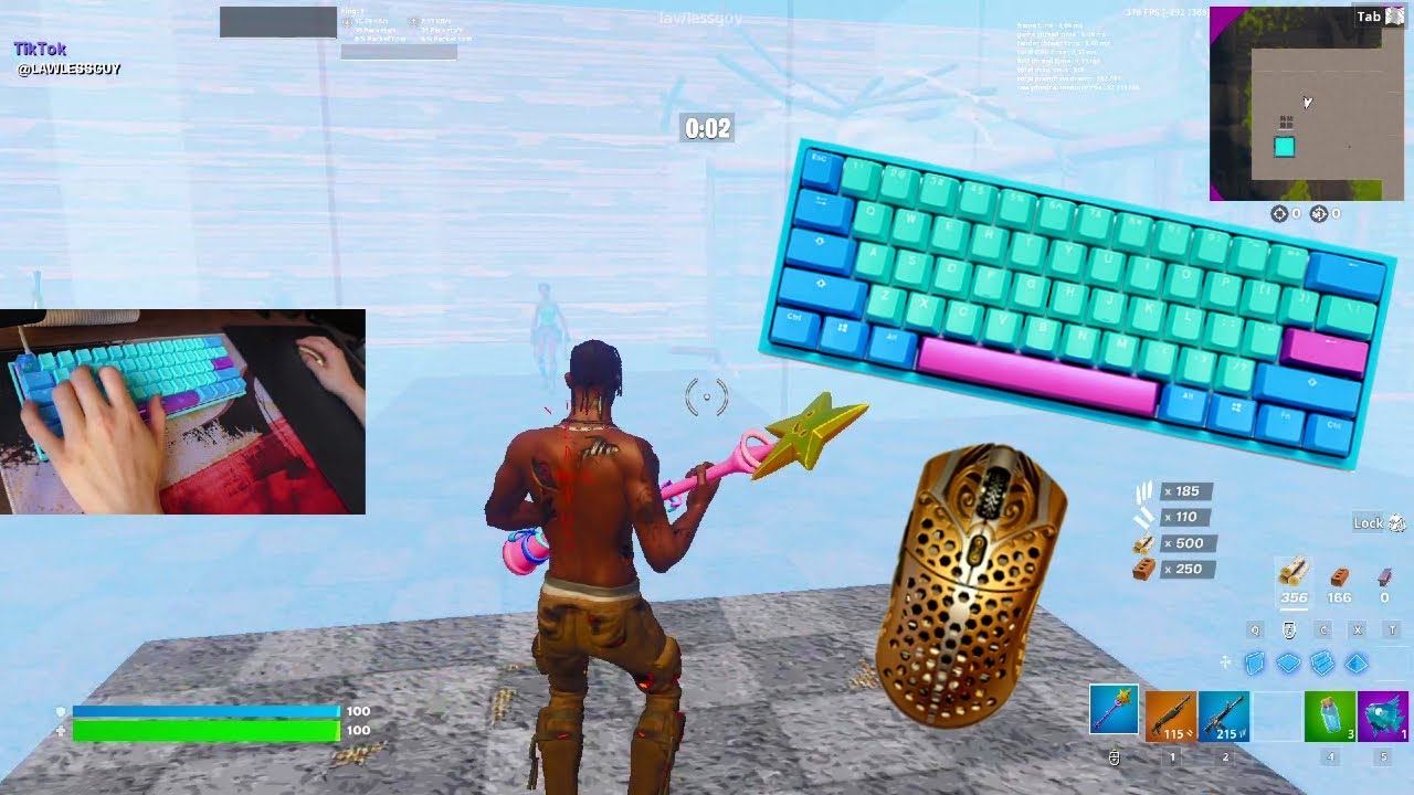 Ducky Mecha Frozen Llama ASMR Chill🤩Satisfying Gameplay Keyboard Fortnite 390 FPS Smooth 4K