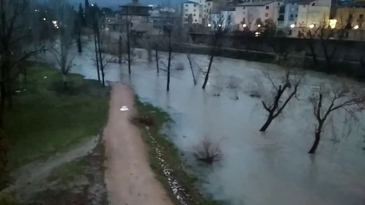 Crecida del Guadalope en Alca&ntilde;iz