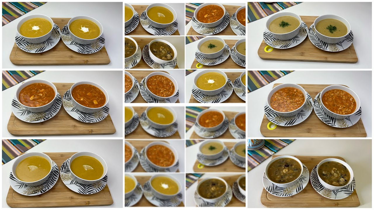 بلا ماتفكري فعشاء كل نهار😜6اقتراحات متنوعة للشوربة اقتصادية💰صحيةومغذية نوعي وشكلي بلا ماتجهدي راسك