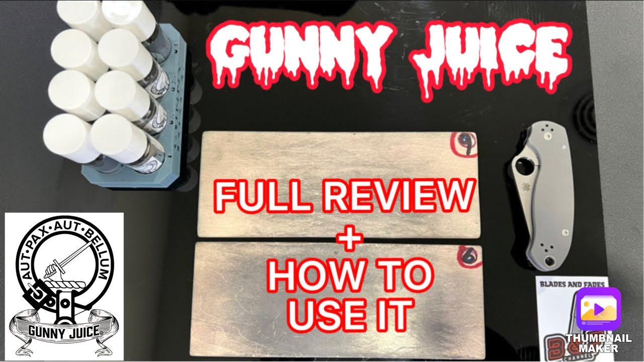 GUNNY JUICE - HOW TO GET SCARY SHARP MIRROR POLISHED EDGES STROPPING WITH BASSWOOD!!