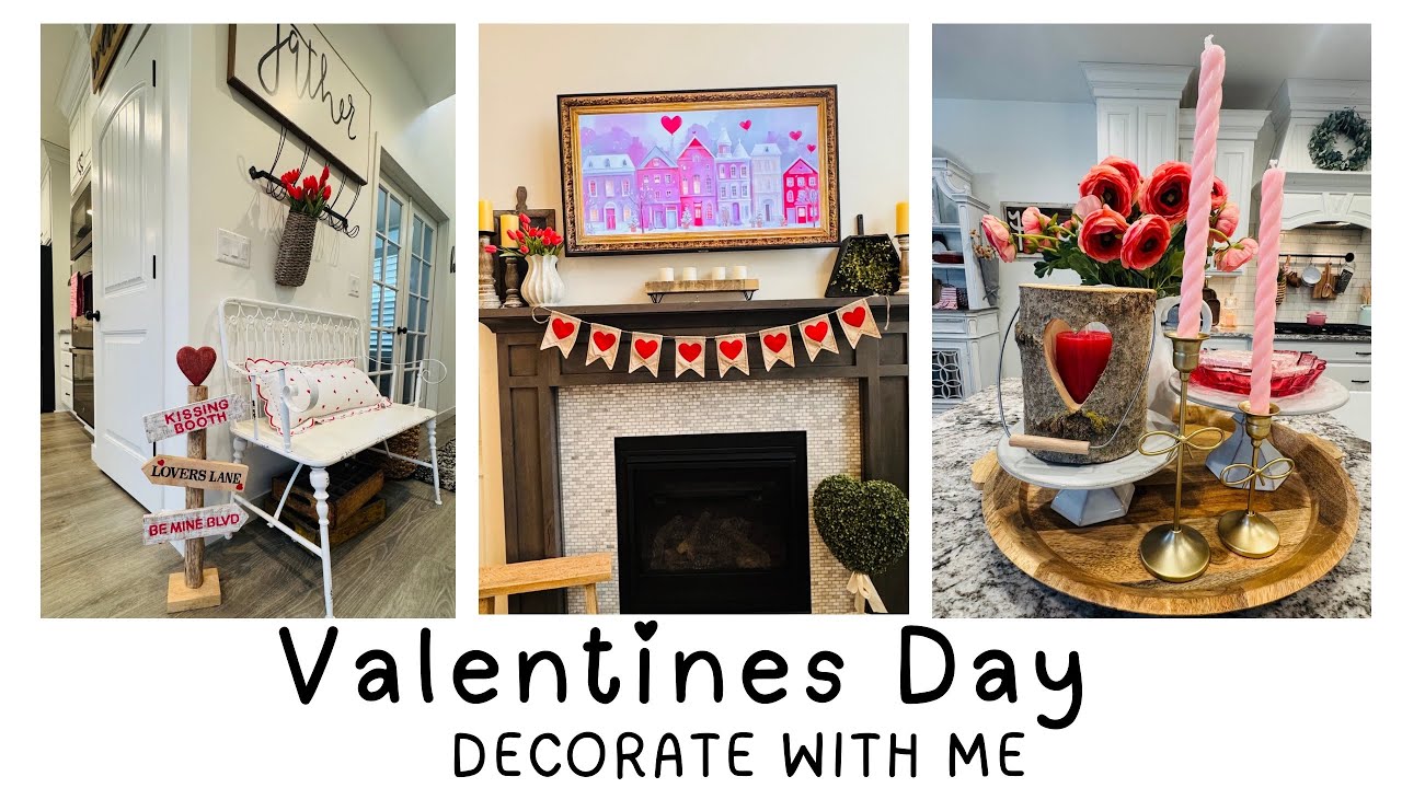 VALENTINES DAY DECORATE WITH ME // PART 1 // COZY COTTAGE DECOR