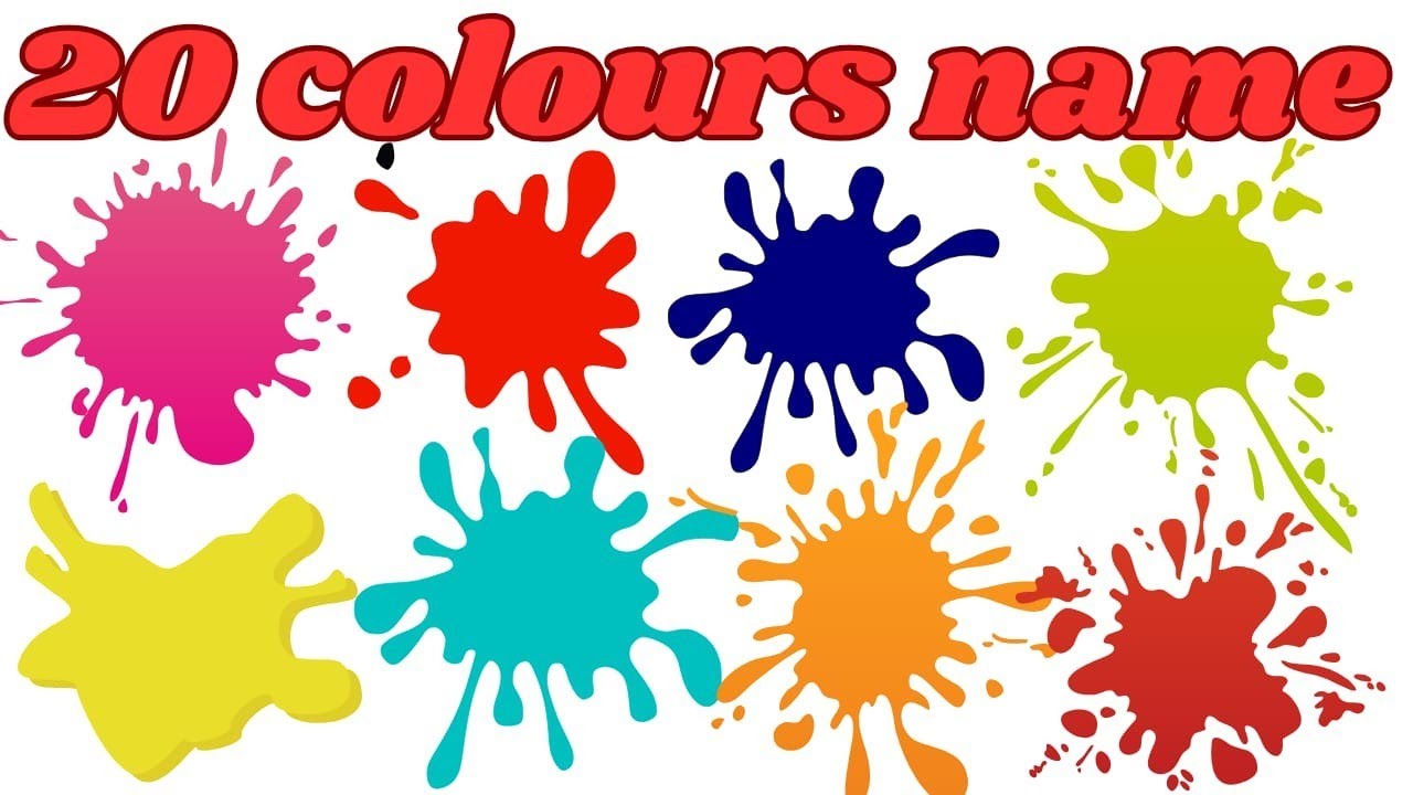 Learn 20 Colours | Colour Names for Children