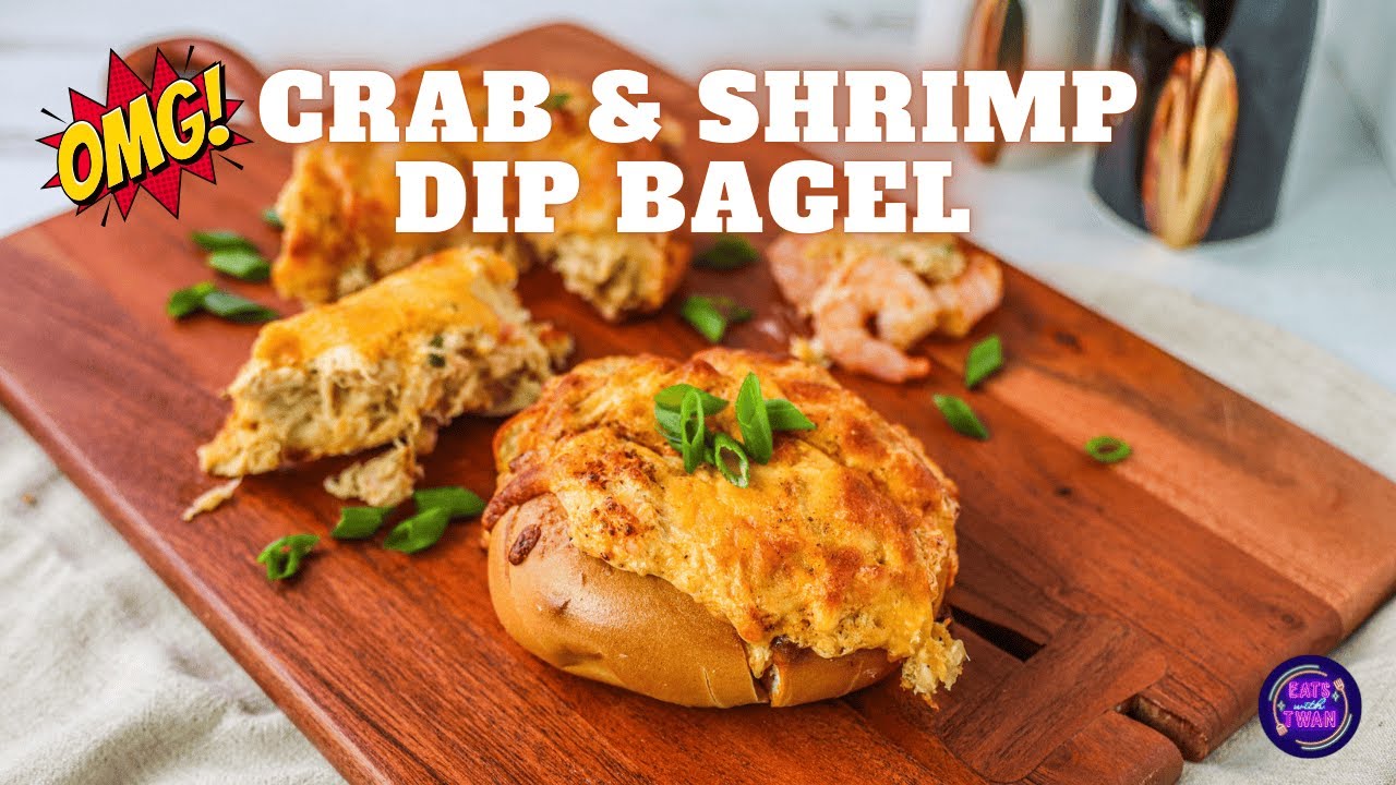 Baltimore Style Crab & Shrimp Dip Bagel! My take on the Viral Classic