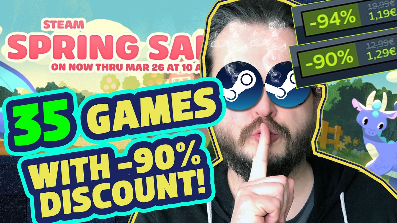 STEAM SPRING SALE 2026! ONLY -90% DISCOUNTS! 35 GAMES!