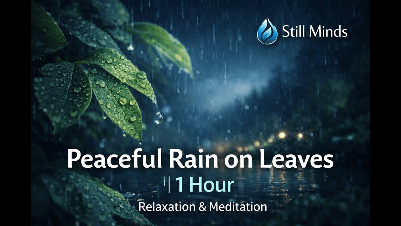 Peaceful Rain on Leaves | 1 Hour Relaxation & Meditation 🌧️ | Still Minds