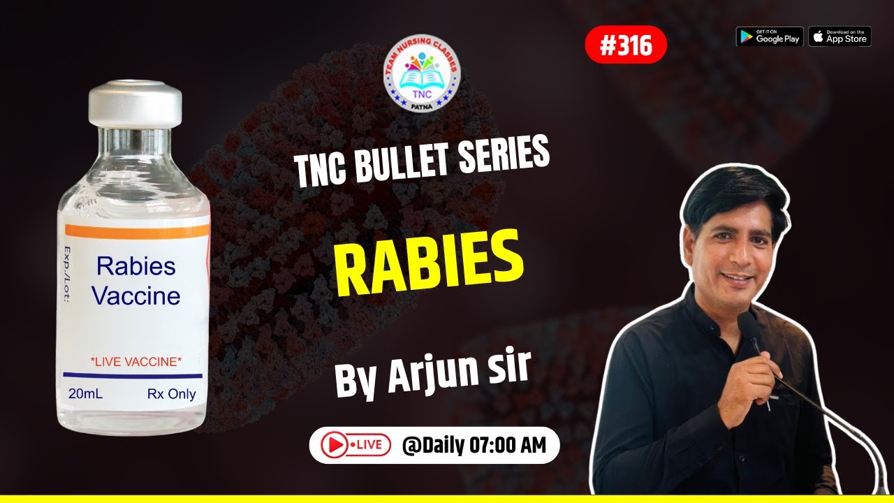 Rabies || TNC Bullet Series # 316 || Most Important Topic || Daily 7.00 AM || NURSING EXAM