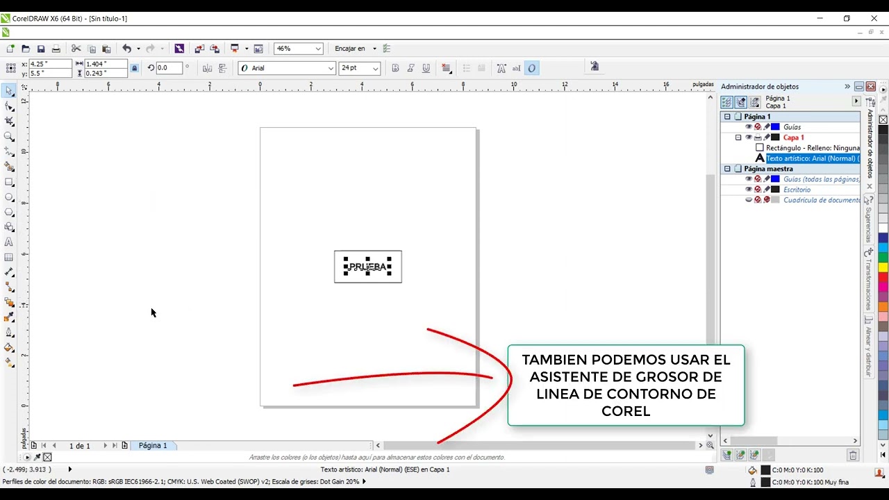 Corte desde coreldraw con GCC Expert y AR