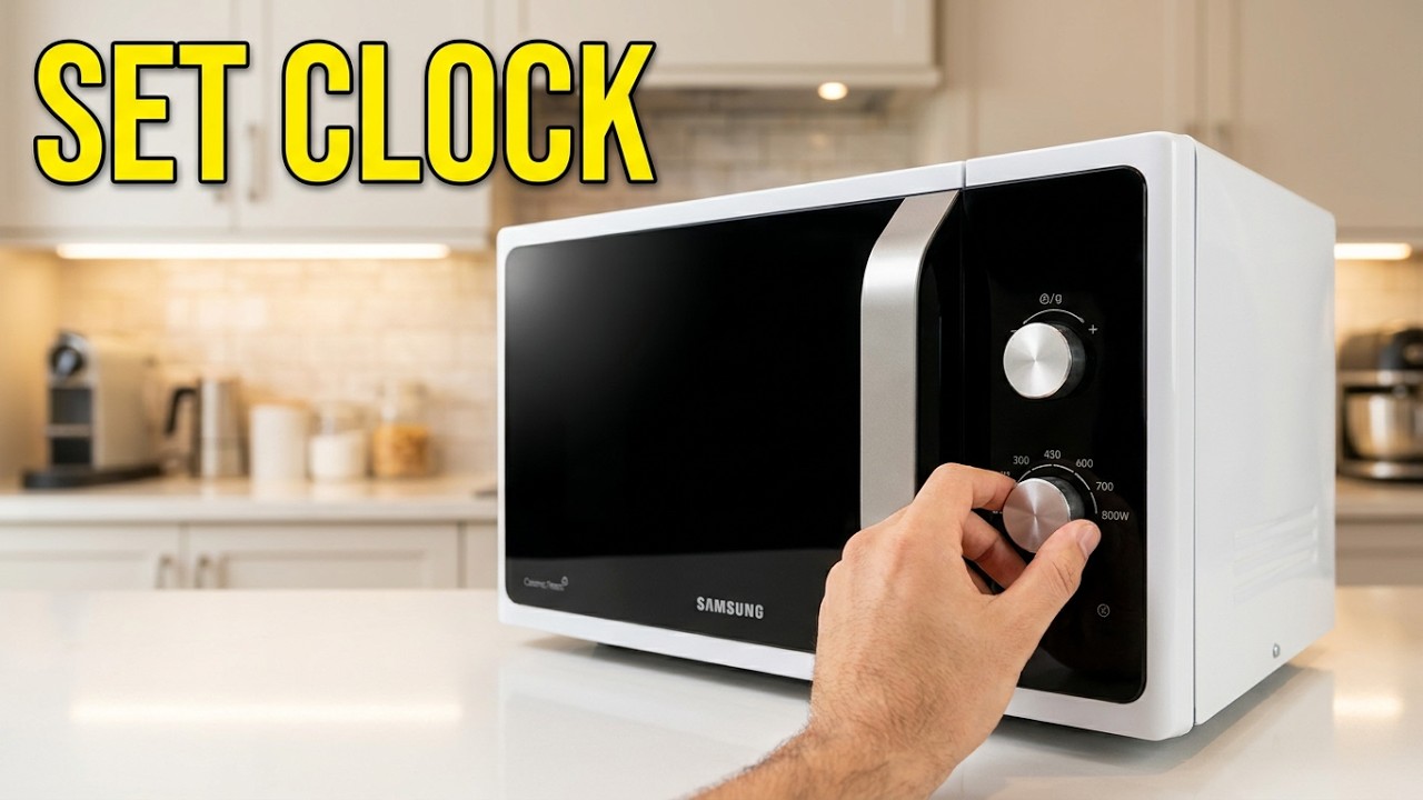 How to use Samsung Microwave Oven? (MS23F301EAW, 23 liter, Usage, Set Time, Clock)