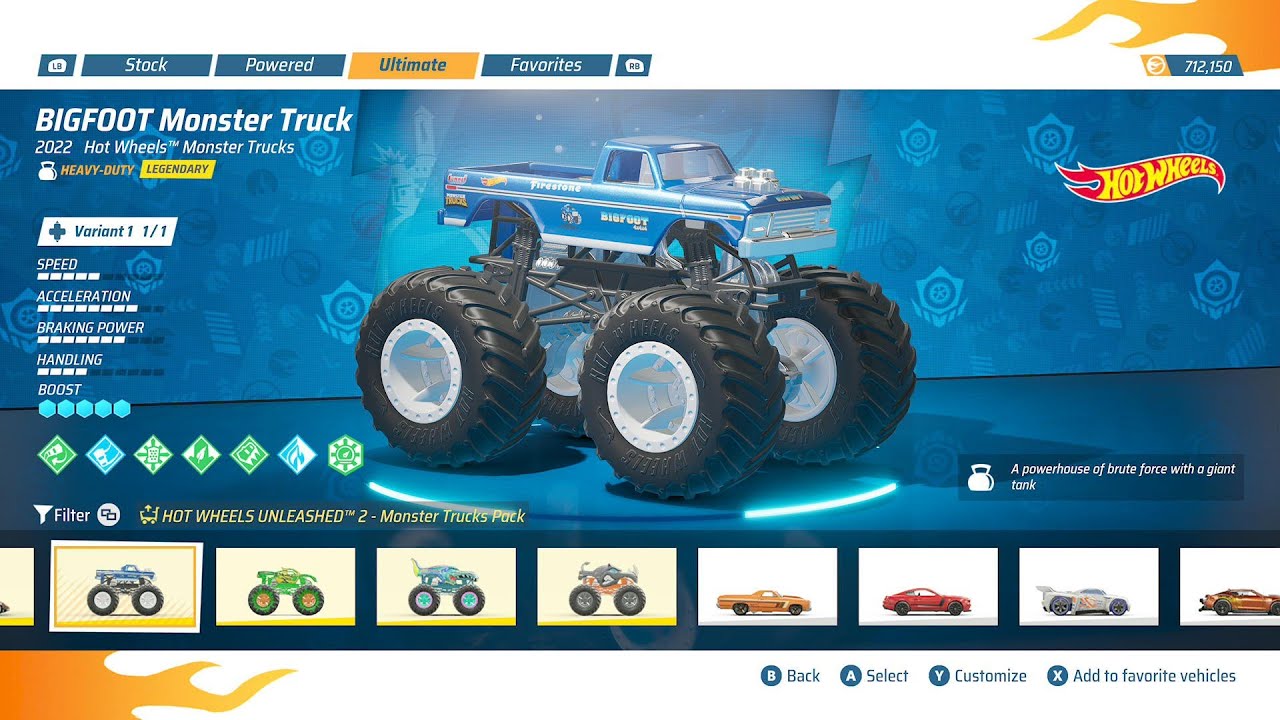 Hot Wheels Unleashed 2: Turbocharged - Quick Race: Welcome to the AcceleDrome! - BIGFOOT