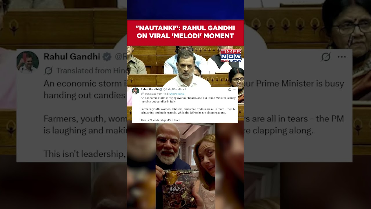 Rahul Gandhi Attacks PM Modi Over Viral 'Melody' Moment With Giorgia Meloni #shorts